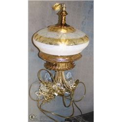 VINTAGE HANGING SWAG GLASS LAMP