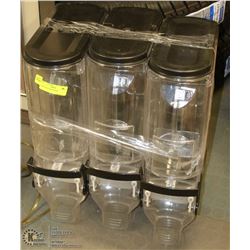 3 DRY GOOD DISPENSERS