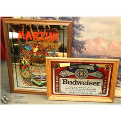 2 VINTAGE BAR MIRRORS