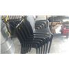 Image 1 : SIX BLACK PLASTIC PATIO CHAIRS
