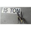 Image 2 : 3 FOOT METAL SIGN AND HEDGE CLIPPERS