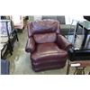 Image 2 : RED LEATHER STUDDED RECLINER CHAIR