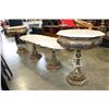 Image 2 : THREE PIECE FERAGAMO MARBLE COFFEE TABLE SET WITH LIGHTS