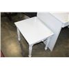Image 2 : PAIR OF WHITE ONE DRAWER ENDTABLES