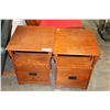 Image 1 : PAIR OF OAK ENDTABLES