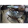 Image 2 : MODERN GLASSTOP COFFEE TABLE AND SOFA TABLE