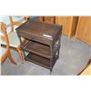 Image 1 : ENGLISH BARLEY TWIST OAK 3 TIER SERVING CART