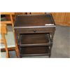Image 2 : ENGLISH BARLEY TWIST OAK 3 TIER SERVING CART