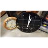 Image 2 : LARGE MIRROR AND PRINT AND TWO CLOCKS