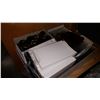 Image 2 : TRAY OF BRAND NEW SWISS LEATHER WALLETS AND KEYCHAINS ETC