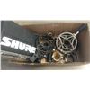 Image 1 : BOX OF MISC HOLDERS AND SHURE VHF RECIEVER