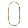 Image 1 : 14KT White Gold 37.90ctw Multi Color Sapphire and Diamond Necklace