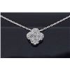 Image 1 : 14KT White Gold 0.25ctw Diamond Pendant with Chain