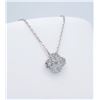 Image 4 : 14KT White Gold 0.25ctw Diamond Pendant with Chain