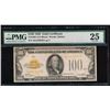 Image 1 : 1928 $100 Gold Certificate PMG 25 Very Fine