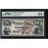 Image 1 : 1880 $10 Legal Tender Note PMG 64EPQ