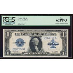 1923 $1 Silver Certificate PCGS 62PPQ