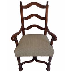 LOUIS XIII LADDER BACK DINING ARM - LOS ANGELES