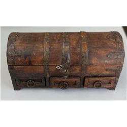 Small Antique Wood Trunk