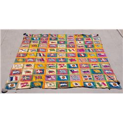 Cigar Box Label Swatch Blanket