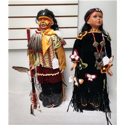 2 Large Native American Dolls