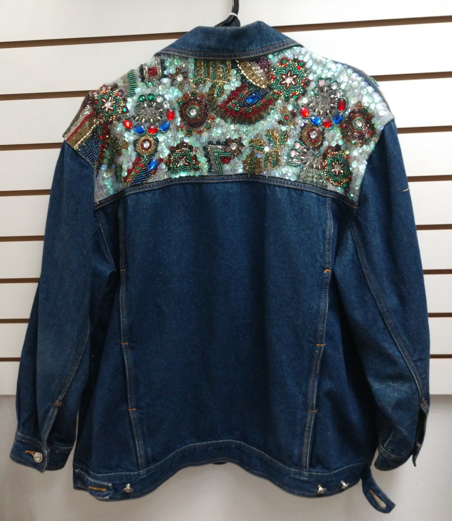 beaded denim jacket