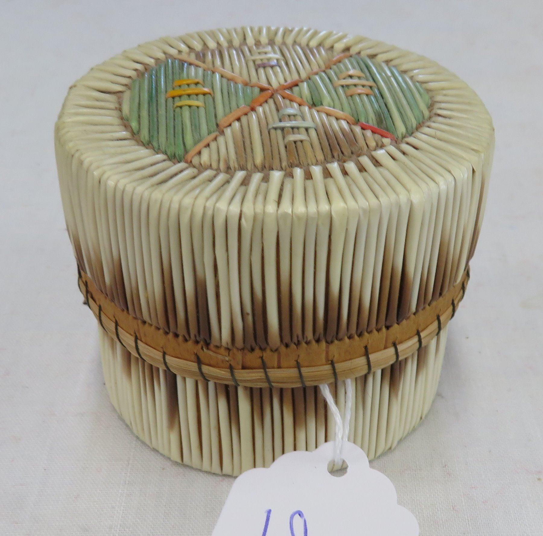 Birch Bark & Porcupine Quill Basket