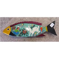 Mexican Painted Wood Fish