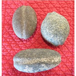 3 California Grooved Stones