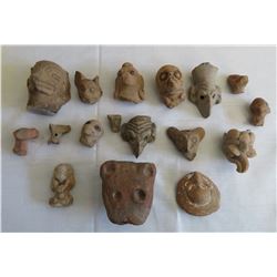 Pre-Columbian Ceramic Animal Heads