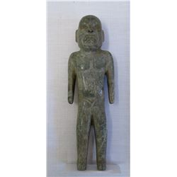 Olmec Green Stone Man w/Helm COA