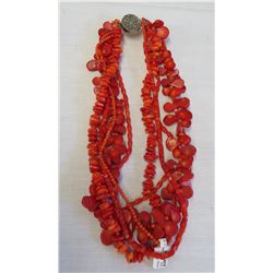 5-Strand Coral Necklace