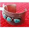 Image 2 : Navajo Sterling Silver & Turquoise Cuff