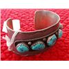 Image 4 : Navajo Sterling Silver & Turquoise Cuff