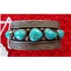 Image 8 : Navajo Sterling Silver & Turquoise Cuff