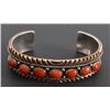 Image 2 : Sterling Silver Coral Indian Bracelet