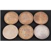 Image 1 : 6 US Silver Dollar Coins 1881-1921