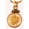 Image 3 : California Gold Flake Pendant On Necklace
