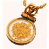 Image 4 : California Gold Flake Pendant On Necklace