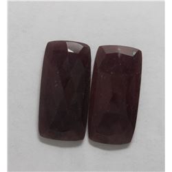 45.21ct GIA Approved Ruby Slice 2pcs Rectangle cut