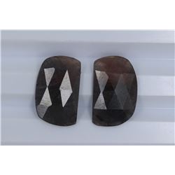 11.56ct Sapphire match pair Slice cut