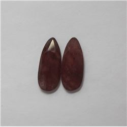 14.35ct GIA Approved Ruby Slice 2pcs Pear cut