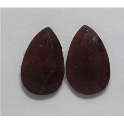 15.25ct GIA Approved Ruby Slice 2pcs Pear cut