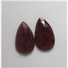 Image 1 : 23.69ct GIA Approved Ruby Slice 2pcs Pear cut