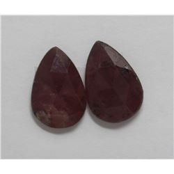 19.25ct GIA Approved Ruby Slice 2pcs Pear cut