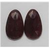 Image 1 : 31.29ct GIA Approved Ruby Slice 2pcs Pear cut