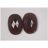 Image 1 : 28.63ct GIA Approved Ruby Slice 2pcs Oval cut