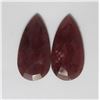 Image 1 : 43.54ct GIA Approved Ruby Slice 2pcs Pear cut