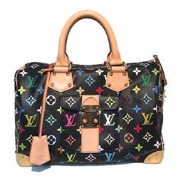 Limited Edition Louis Vuitton Black Monogram Murkami Speedy