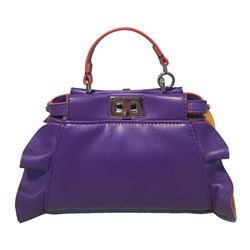 Fendi Micro Mini Peekaboo Bag in Purple and Amber
